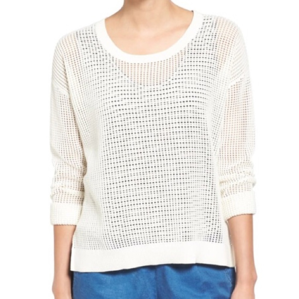 MADEWELL COTTON MESH SWEATER